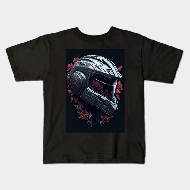 Halo Master Chief Helmet 04 - Gold & Rose COLLECTION Kids T-Shirt by trino21